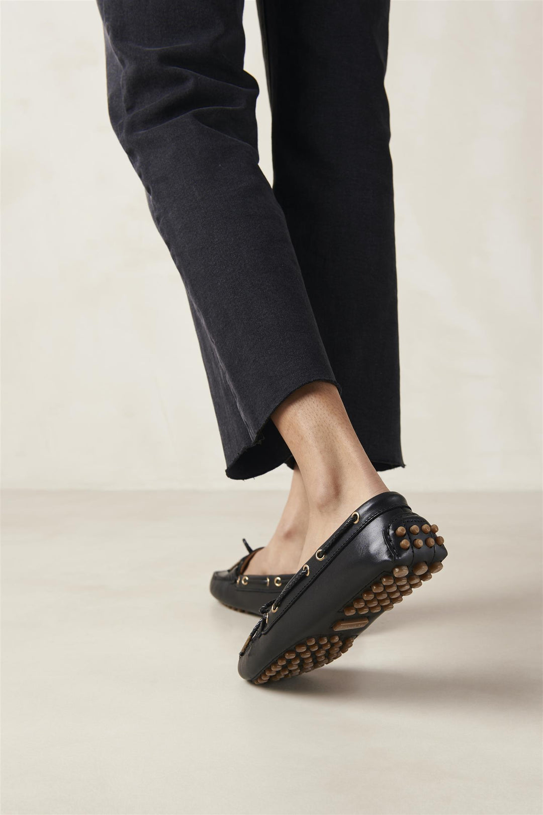 Romeo Black Leather Loafers