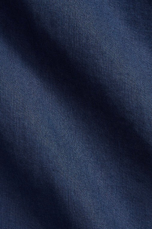 Custom Fit Linen Shirt Newport Navy/White