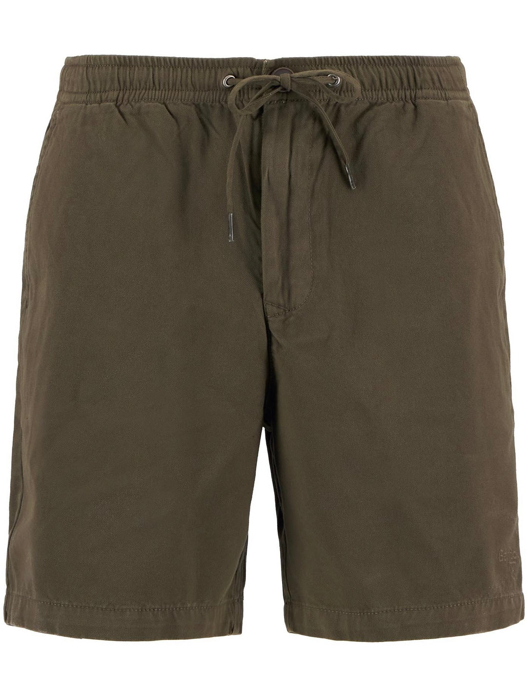 Washed Oxford Relaxed Shorts Uniform Green