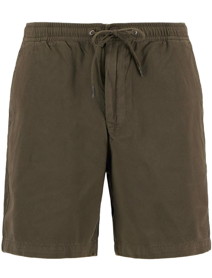 Washed Oxford Relaxed Shorts Uniform Green