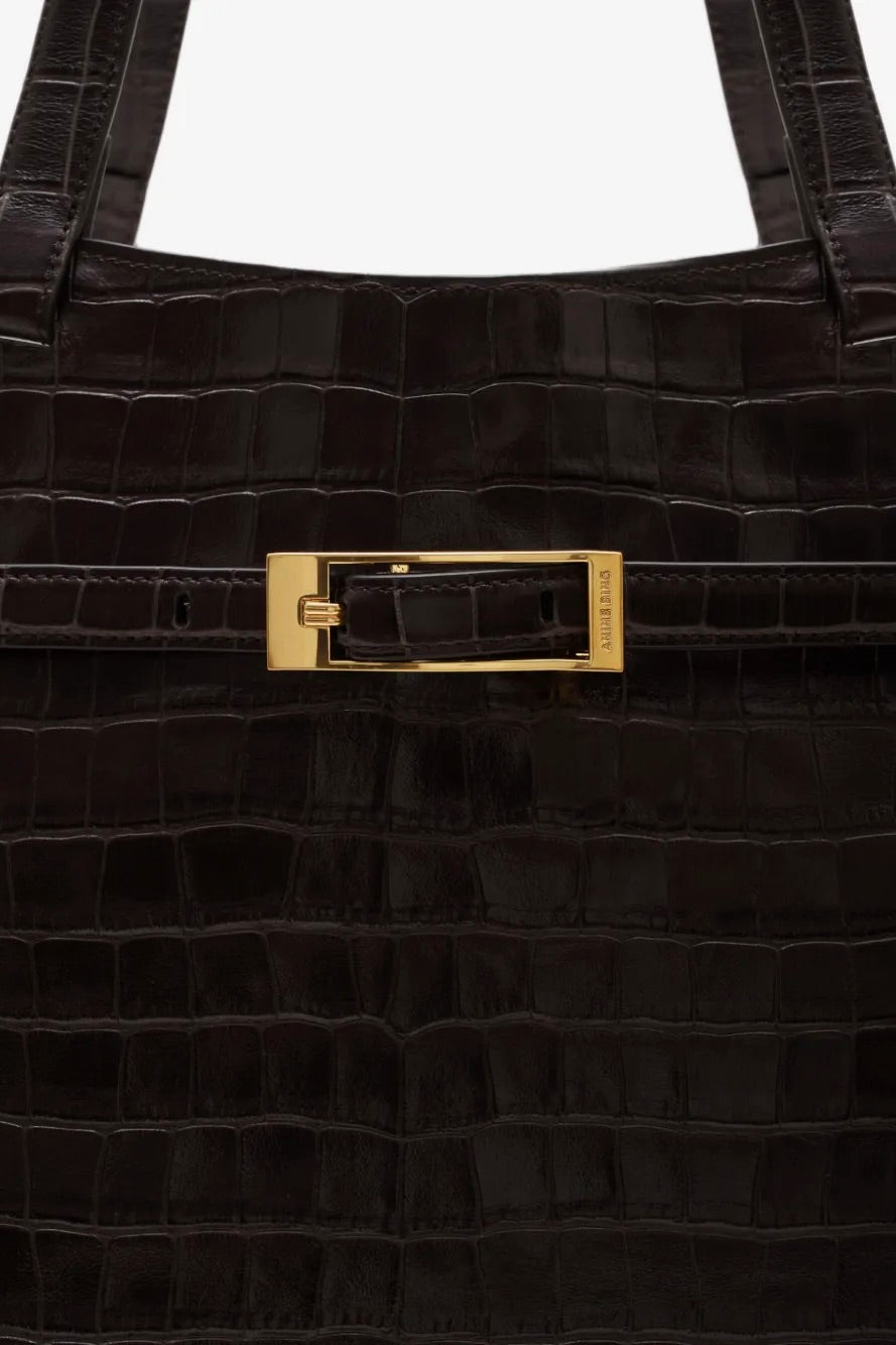 Elly Tote Embossed Dark Brown