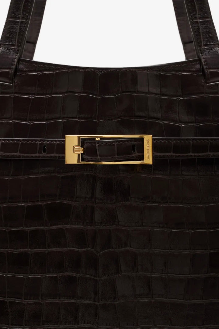 Elly Tote Embossed Dark Brown