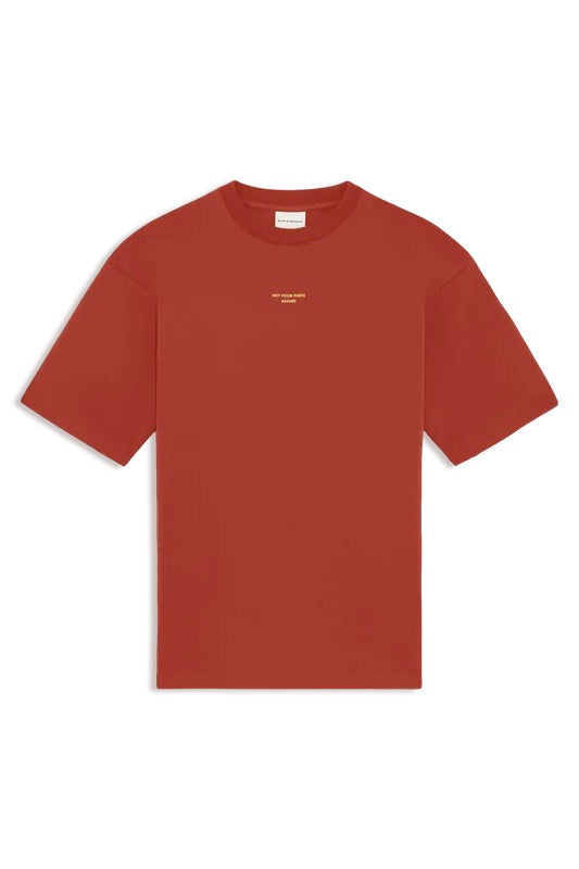 DRÔLE DE MONSIEUR Le T-shirt Slogan Classique Dark Red - Dale