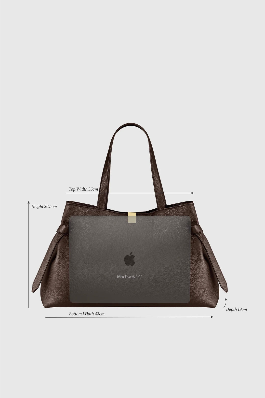 YUZEFI Gyoza Suede Tote Chocolate - Dale