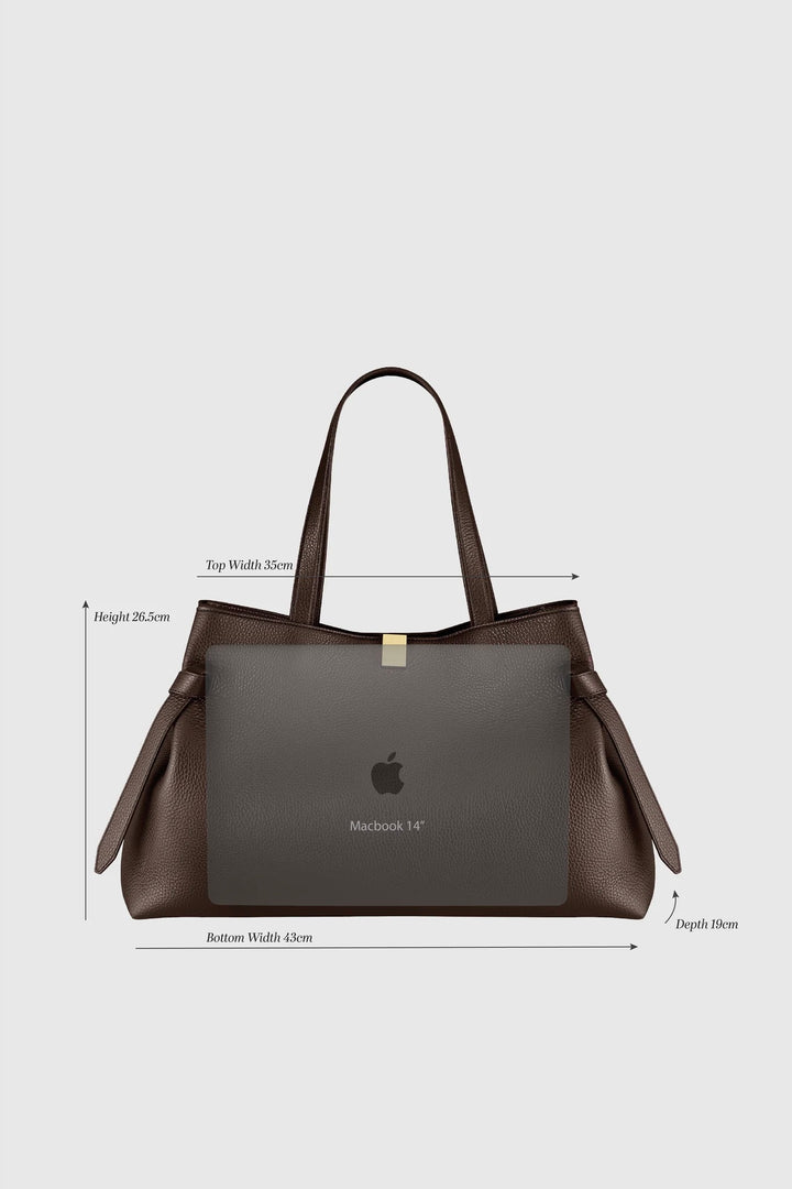 YUZEFI Gyoza Suede Tote Chocolate - Dale