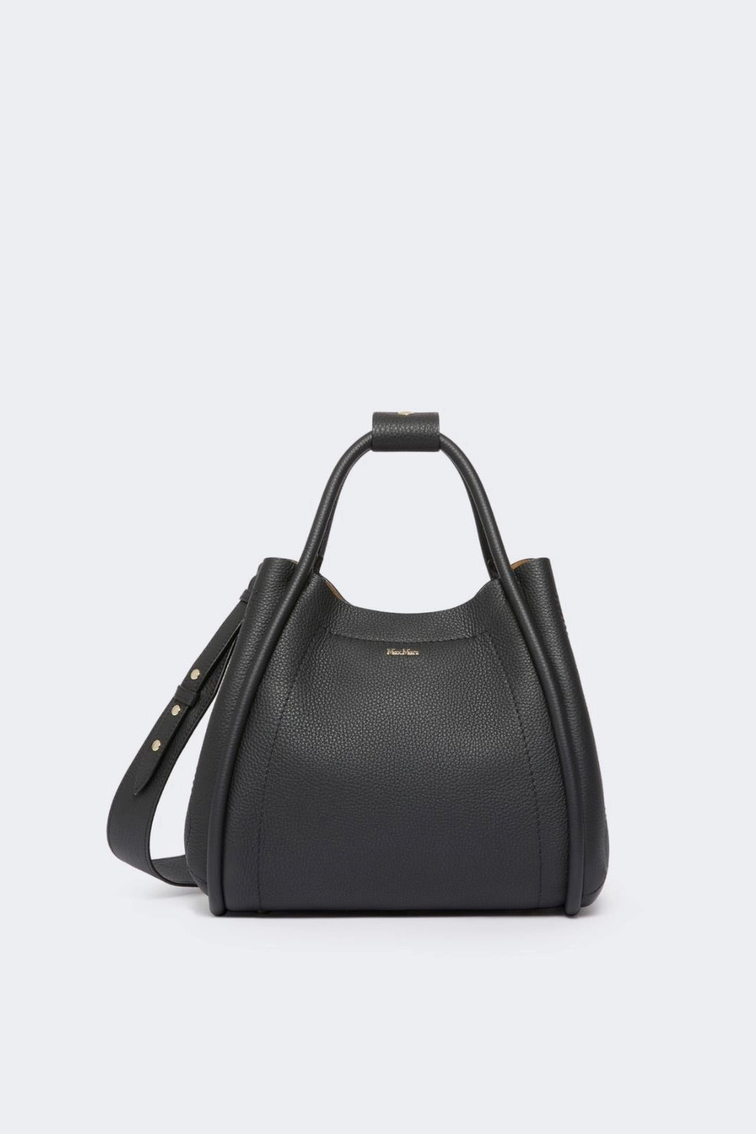 Small Leather Marine Bag Black