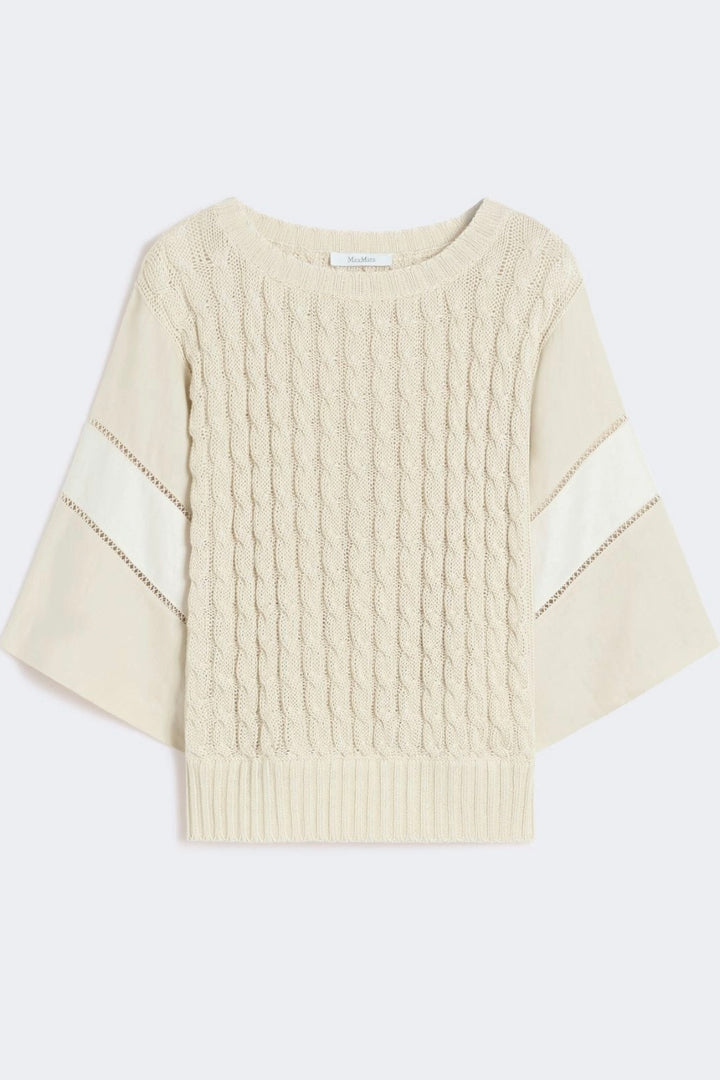 Loose-fit Linen Sweater Beige