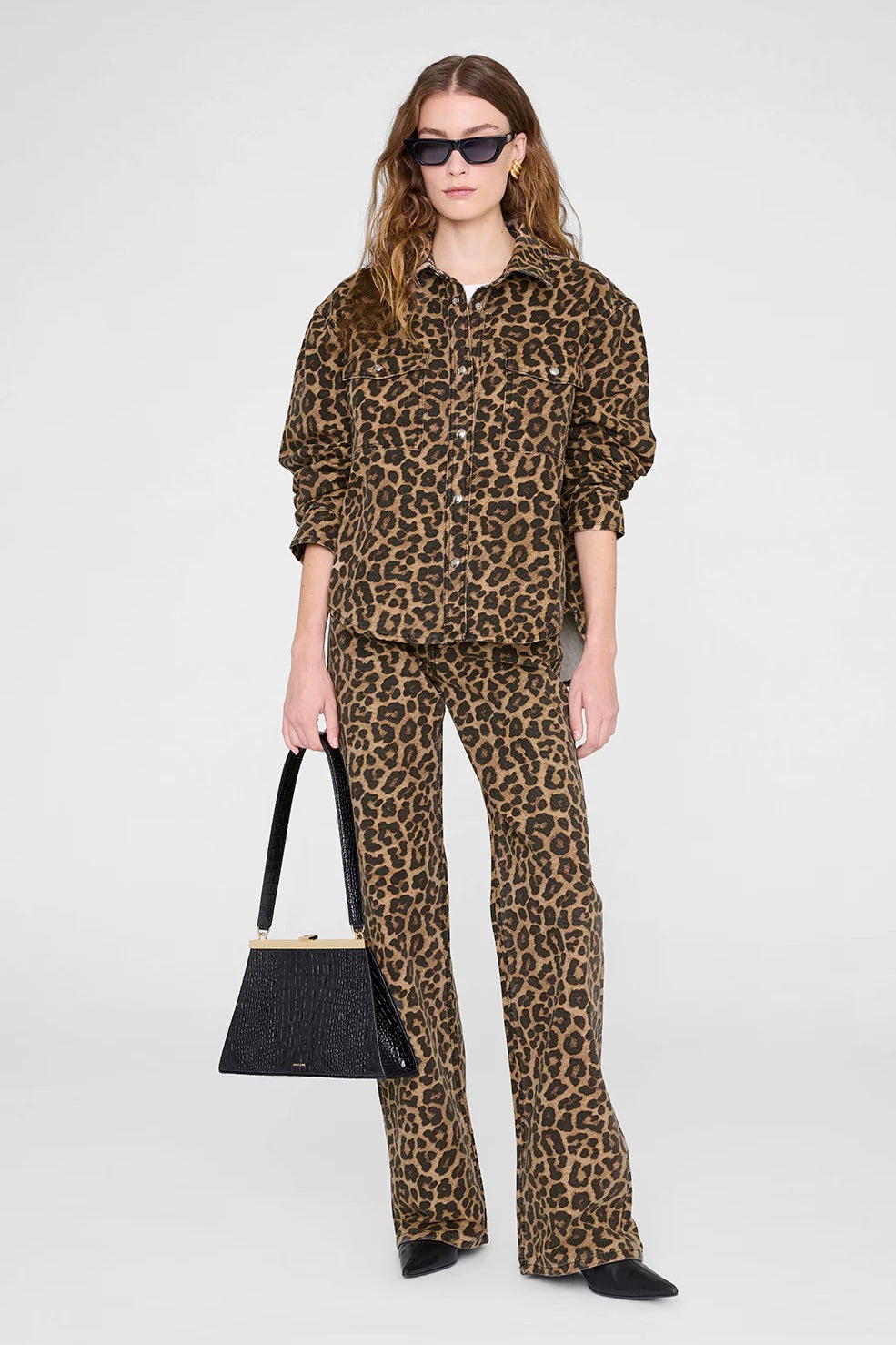 Paxton Shirt Black/Brown Leopard