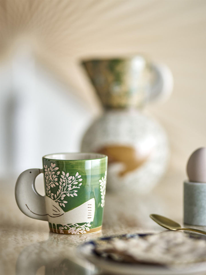 Hezha Cup, Green, Stoneware