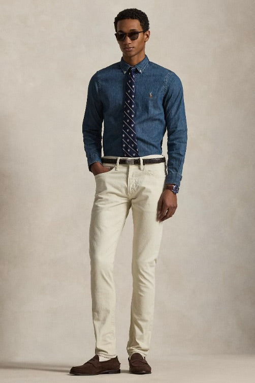 Slim Fit Oxford Shirt Denim