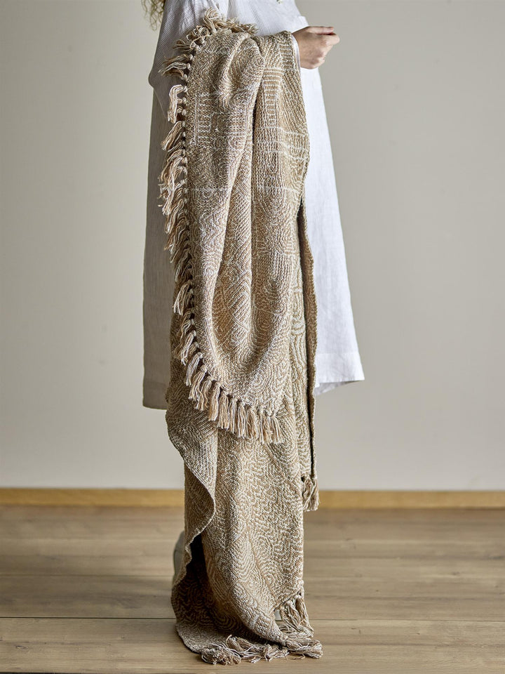 Bresso Throw, Brown, Recycled Cotton