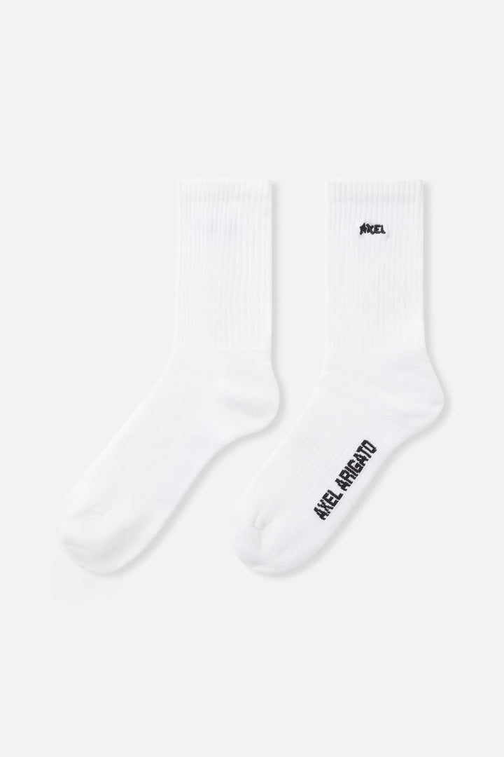 Floral Logo Socks White