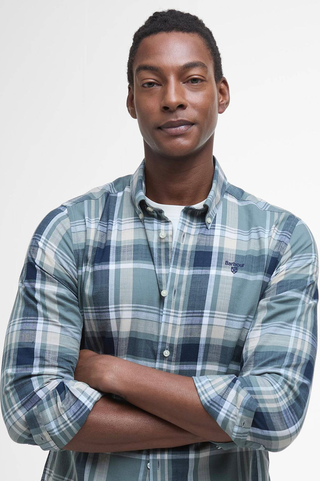 BARBOUR Kidd Tailored Long-Sleeved Shirt Vintage Teal - Dale