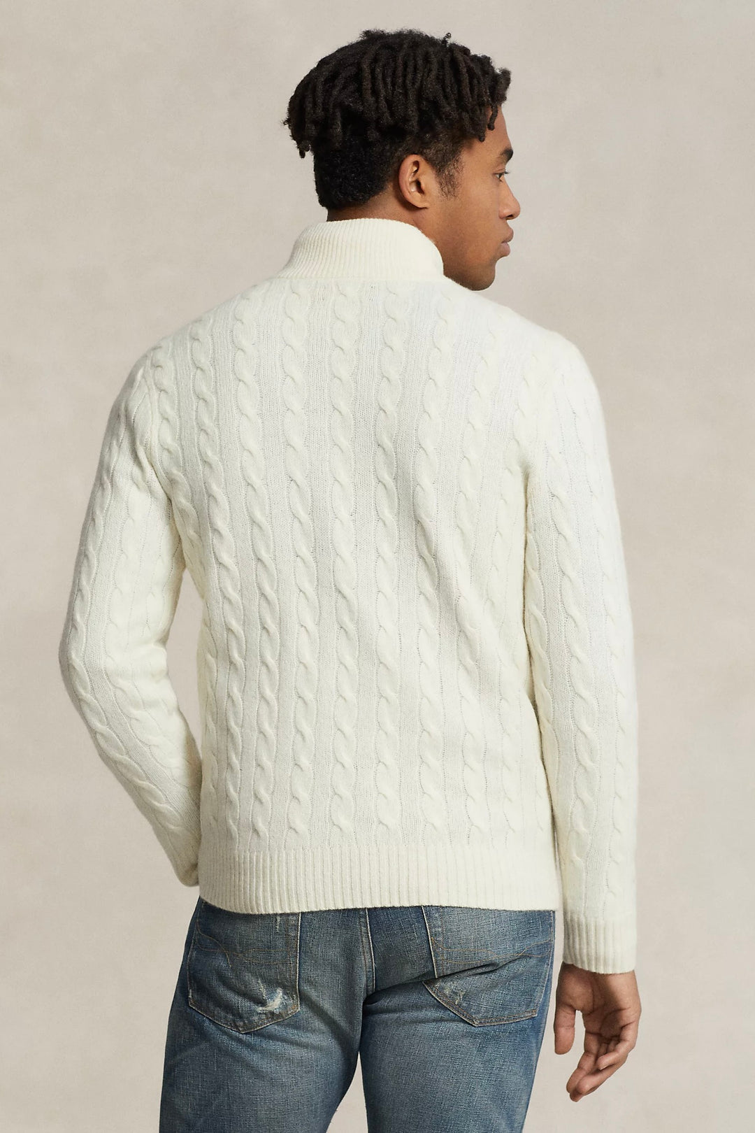 Cable-Knit Wool-Cashmere Jumper Andover Cream