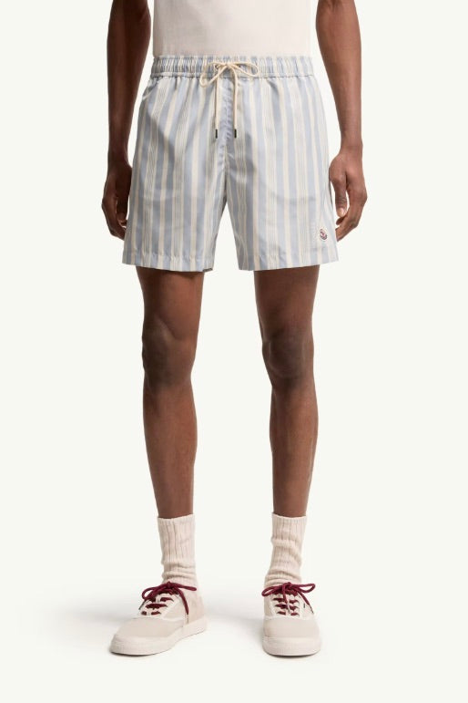 Striped Swim Shorts White/Blue