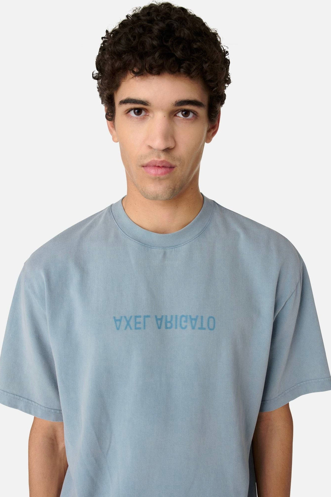 Distort Washed T-Shirt Steel Blue