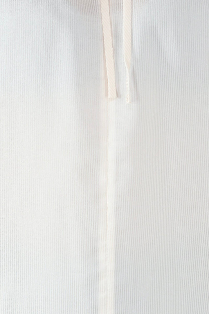 ELEH Loose Shirt with Neck Tie Cream - Dale