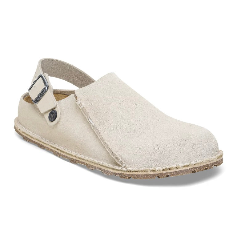 BIRKENSTOCK Lutry Narrow Premium Suede Leather Eggshell - Dale