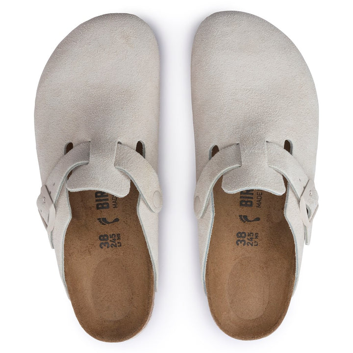 Boston Suede Leather - Antique White - Women's