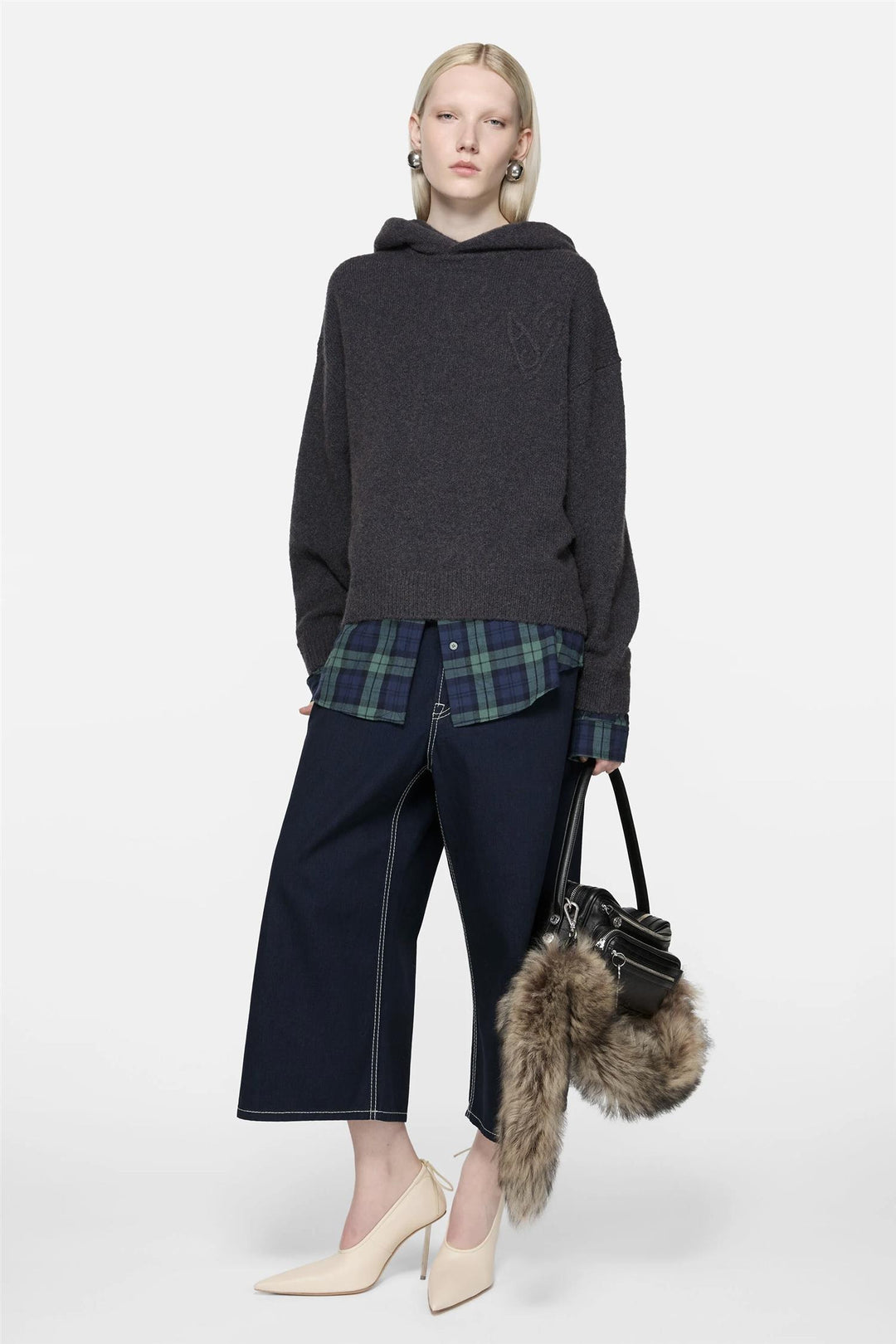 Layered Wool Hoodie
