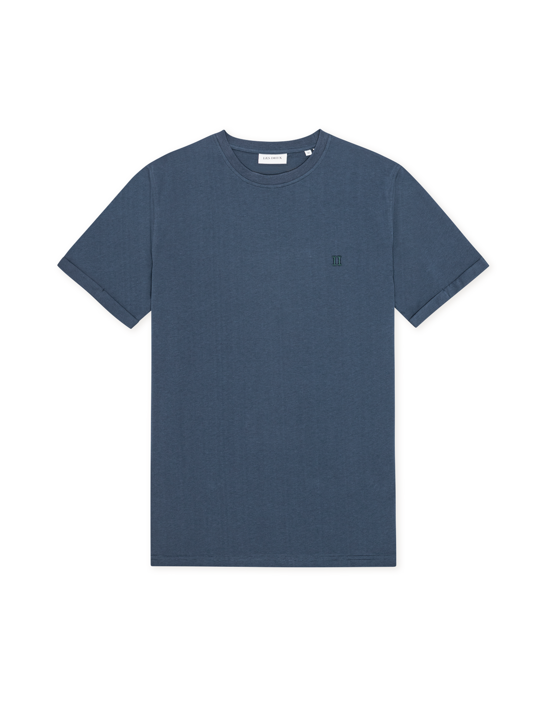 LES DEUX Norregaard Contrast T-Shirt Dark Denim Blue - Dale