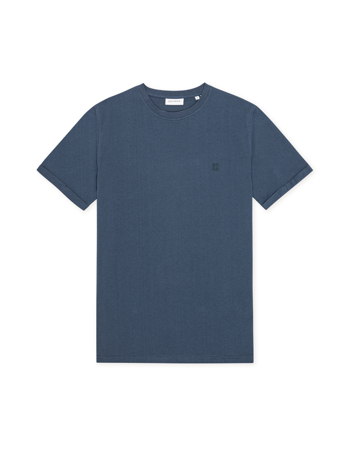 LES DEUX Norregaard Contrast T-Shirt Dark Denim Blue - Dale