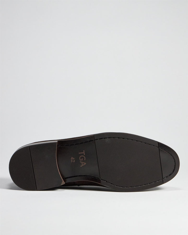 1037 Suede Loafer Dark Brown