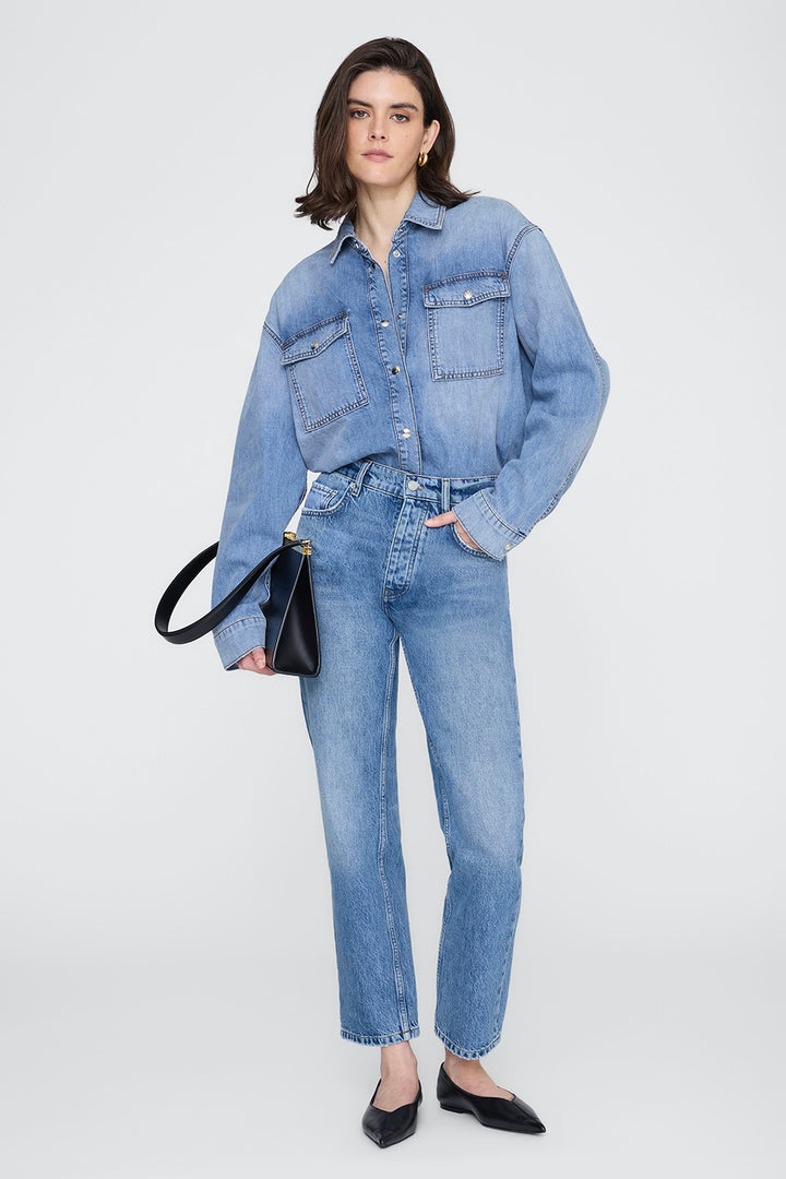 ANINE BING Paxton Shirt Tidal Blue - Dale