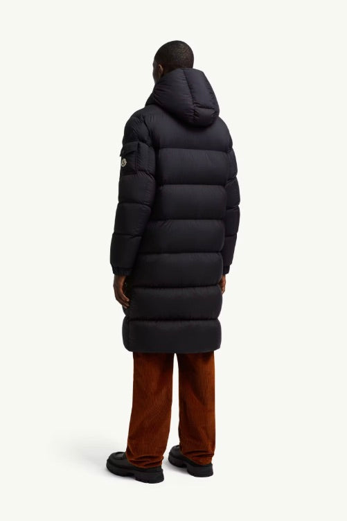 Hanoverian Hooded Long Down Jacket Black