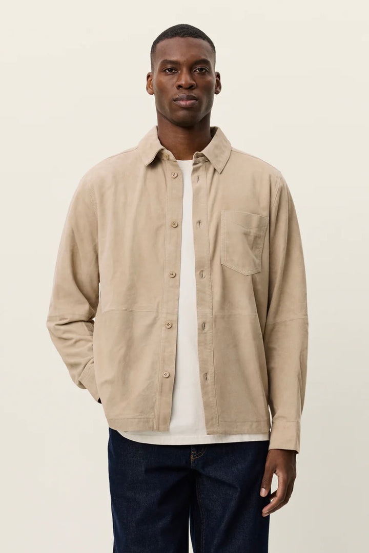 LES DEUX Bertram Suede Overshirt - Dale