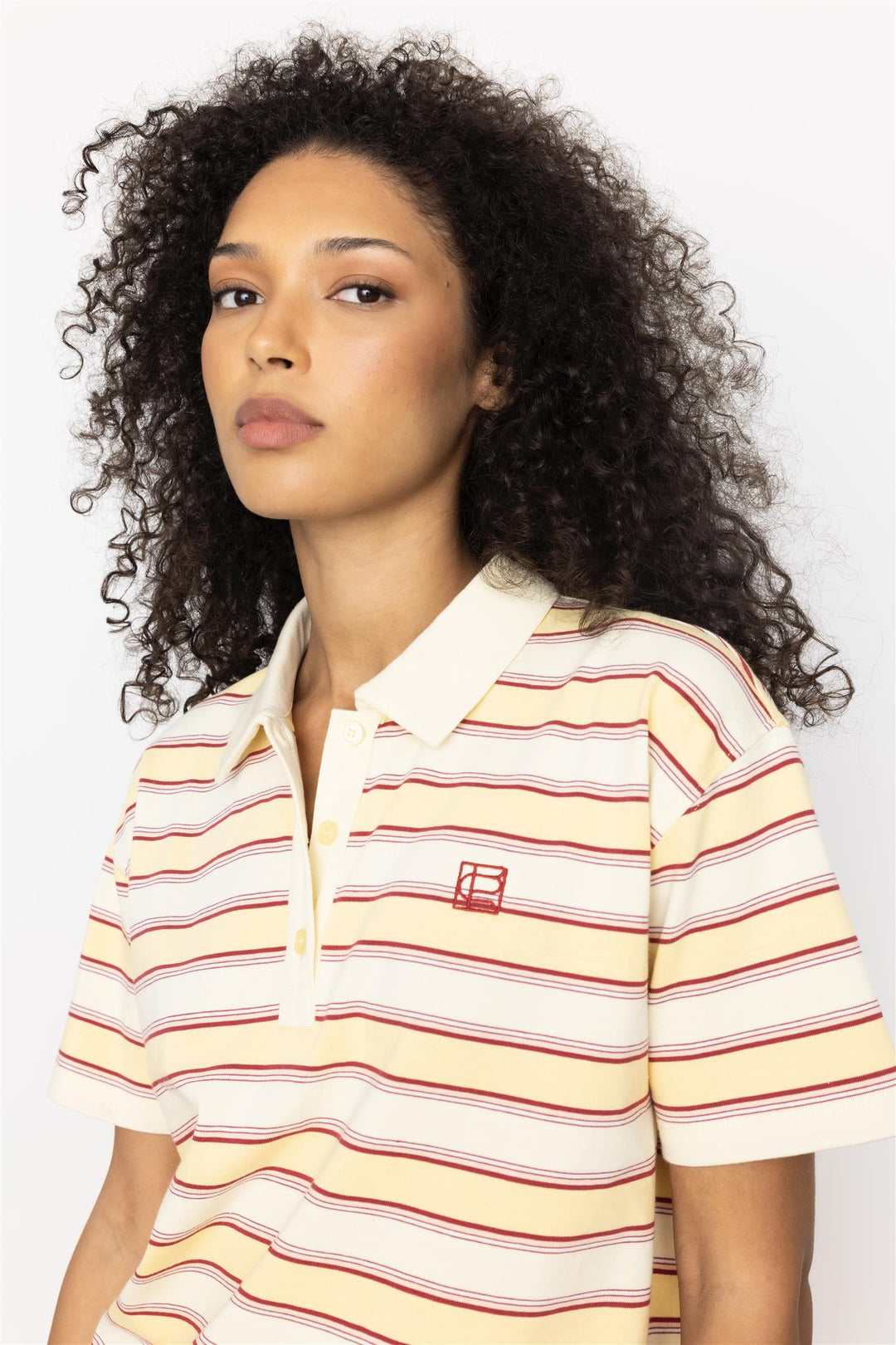 Evelyn Polo Tee Sunny Stripe