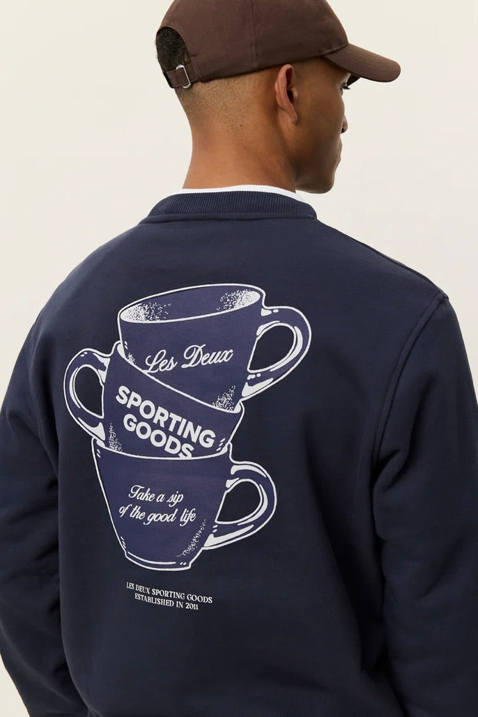 LES DEUX Ben Artist Sweatshirt Dark Navy Blue - Dale