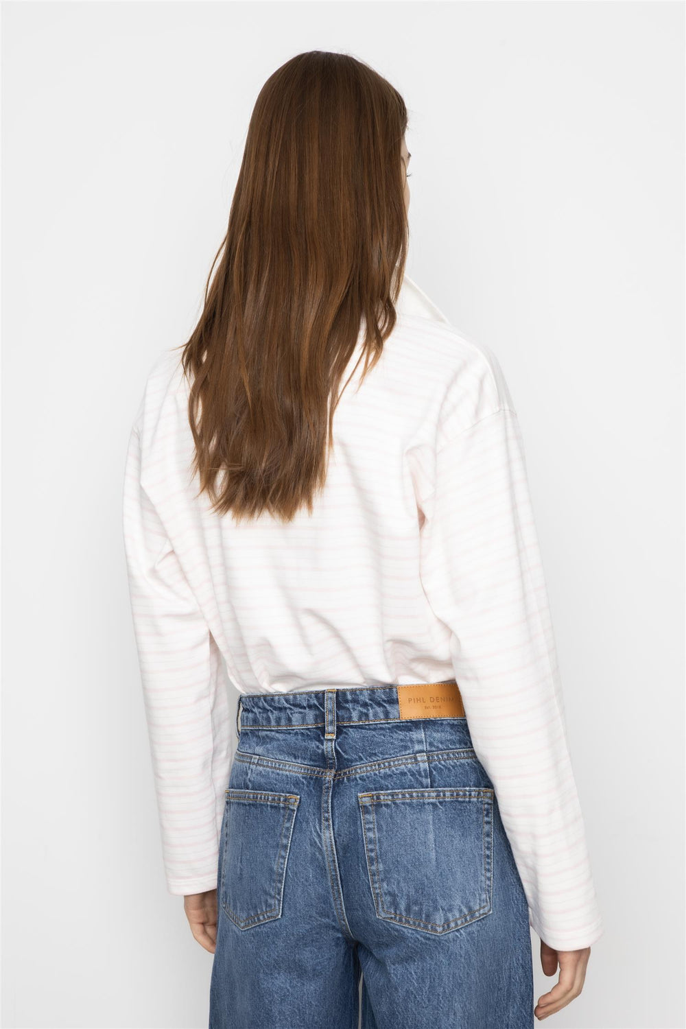 CAMILLA PIHL DENIM Elmer Polo Shirt Lt Pink Stripe - Dale