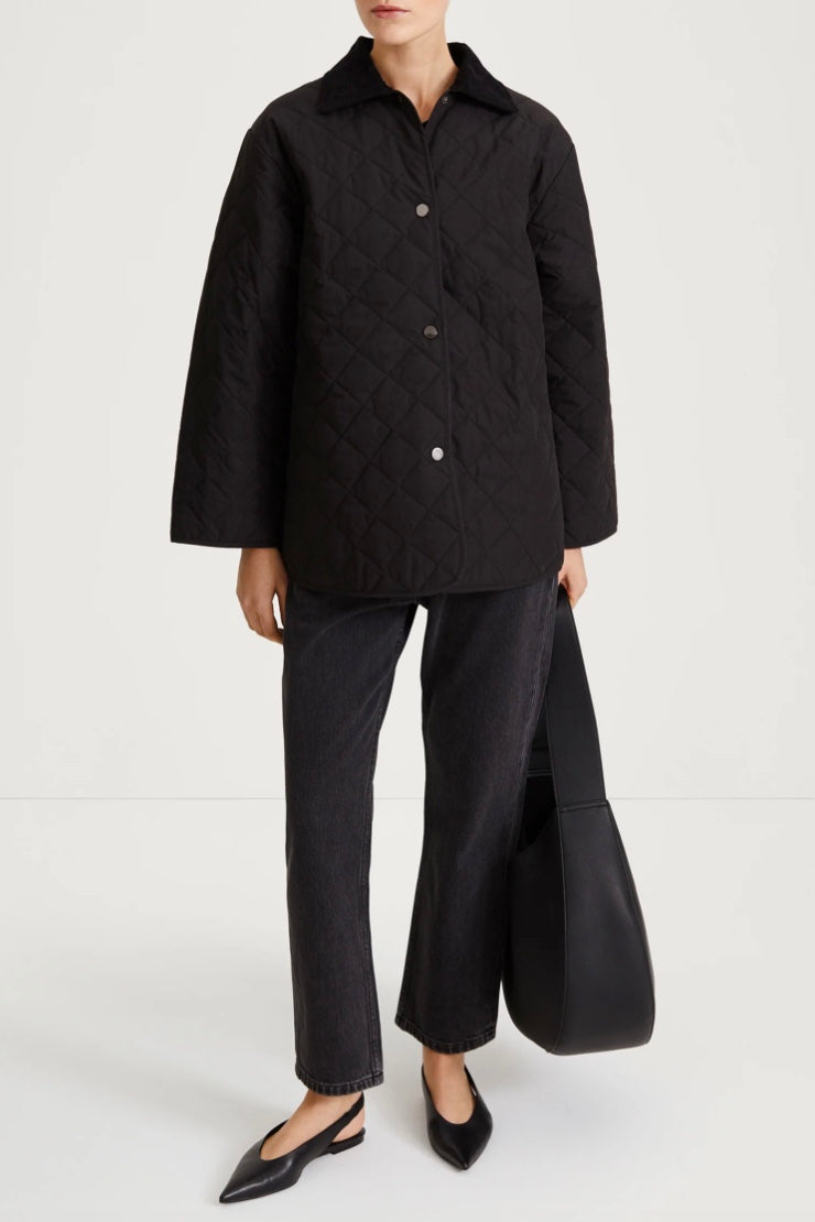 Sabria Quilted Jacket Black