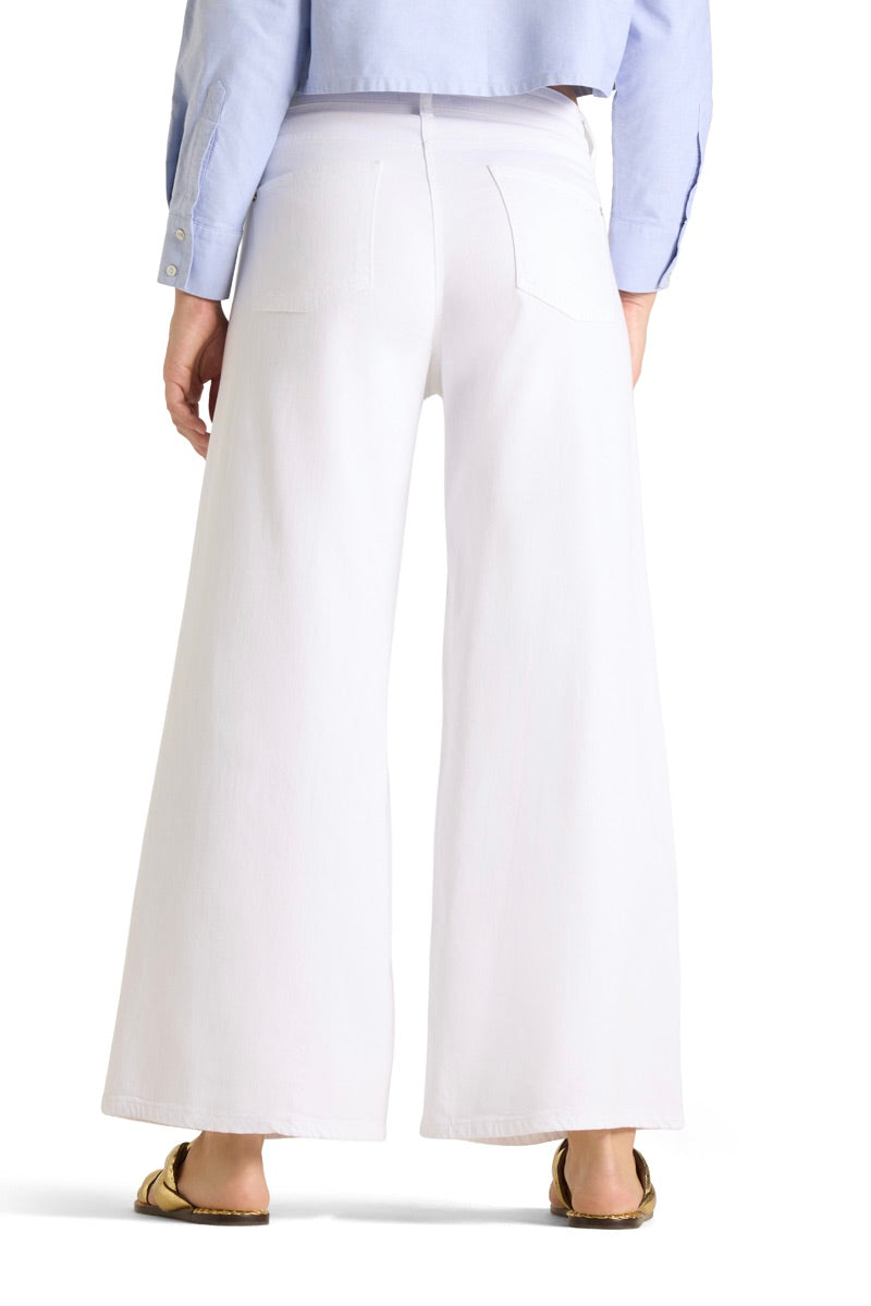 Palazzo Cropped Fresh White