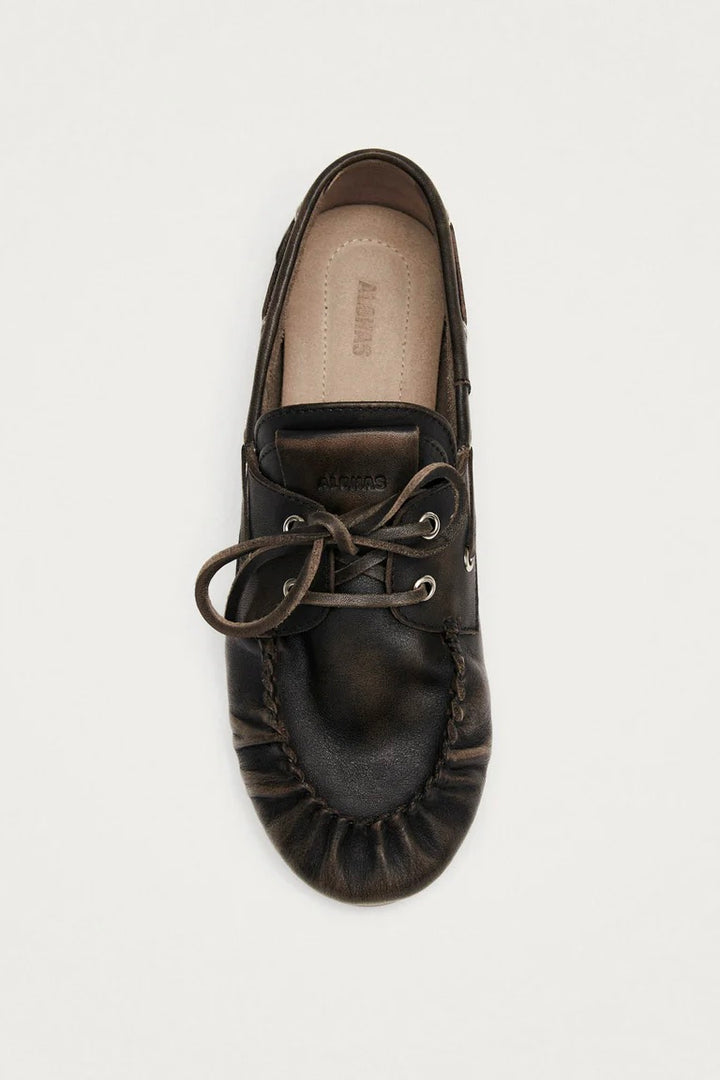 Rowan Brushed Brown Leather Loafers