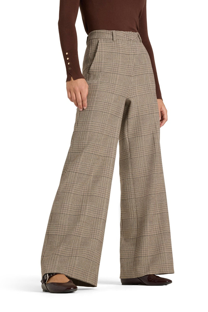 Alexis Wool Pants Glencheck Turtue/Brown