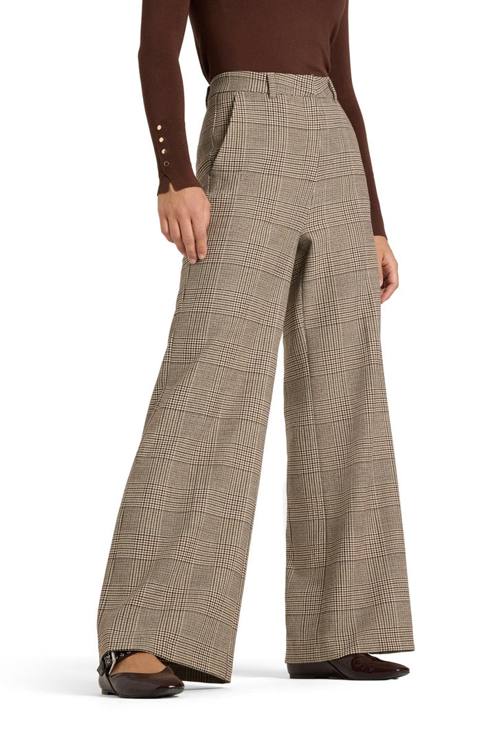 Alexis Wool Pants Glencheck Turtue/Brown
