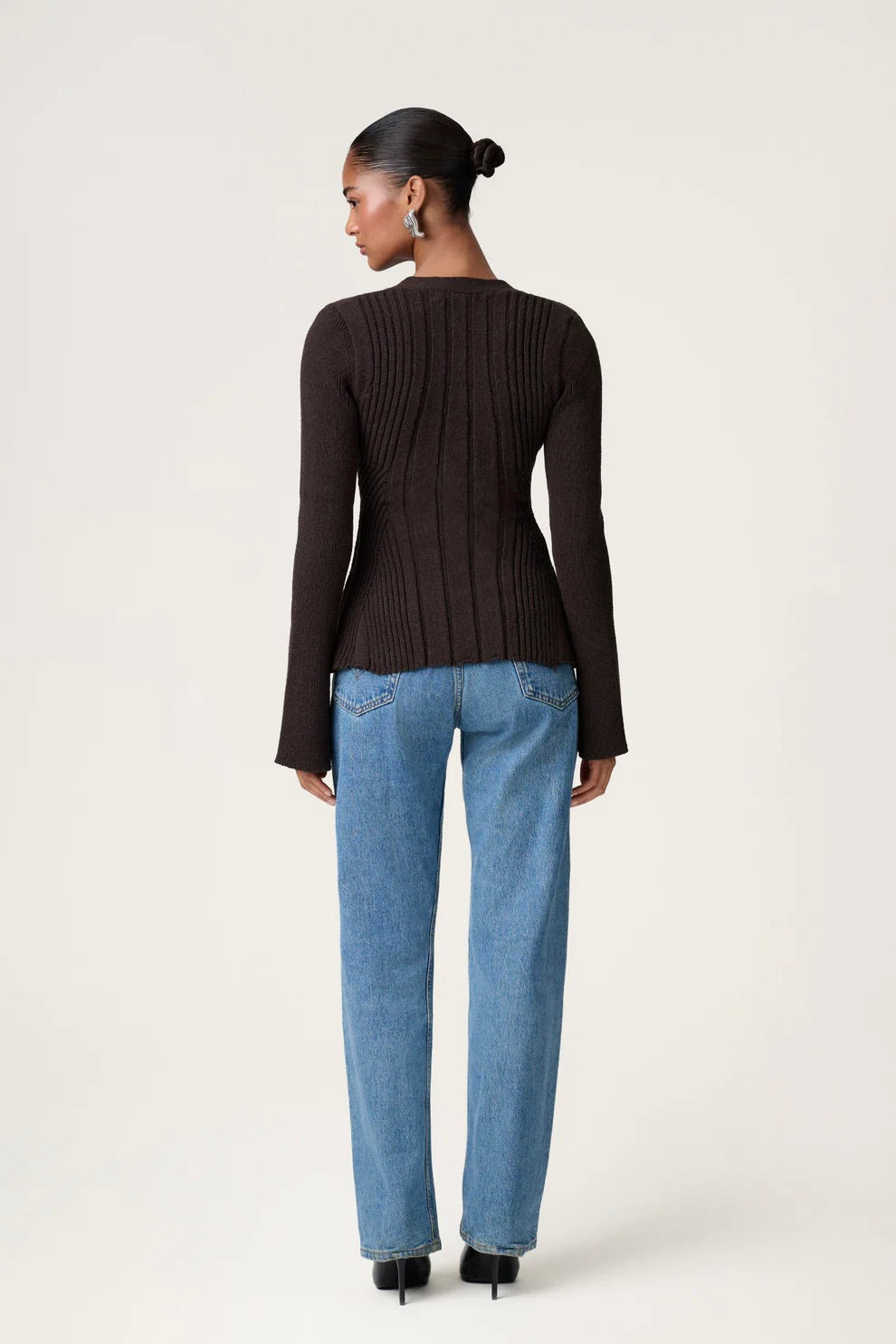 ADOORE Lugo Structured Cardigan Dark Brown - Dale