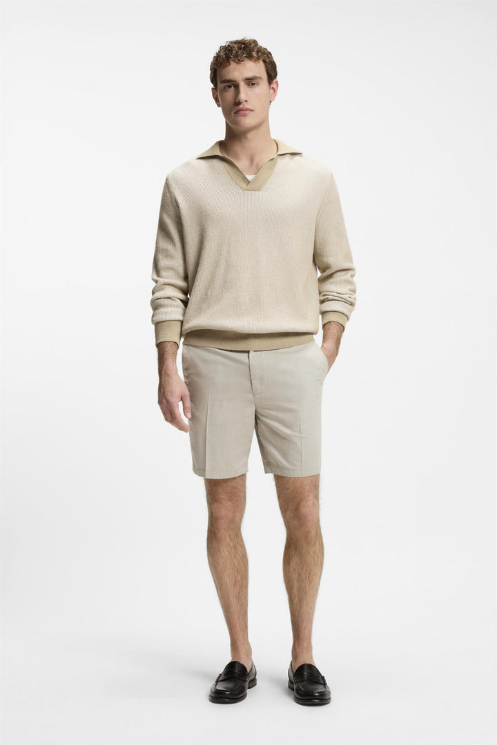 P-Kane1-EL Stretch Cotton Shorts Open Beige