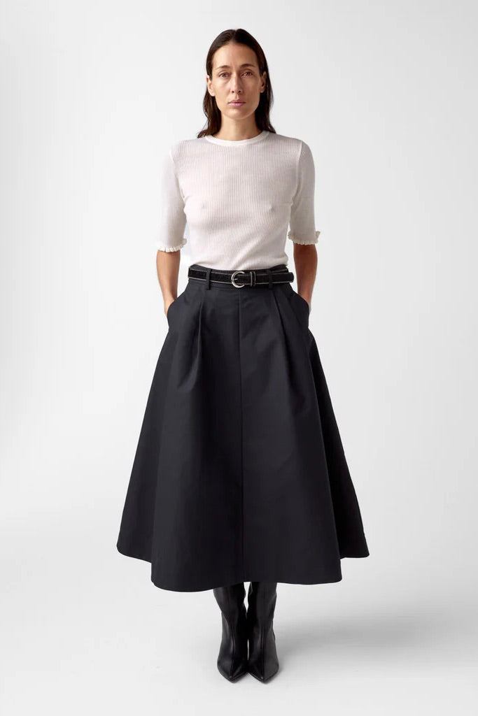 Anna Cotton Skirt Black