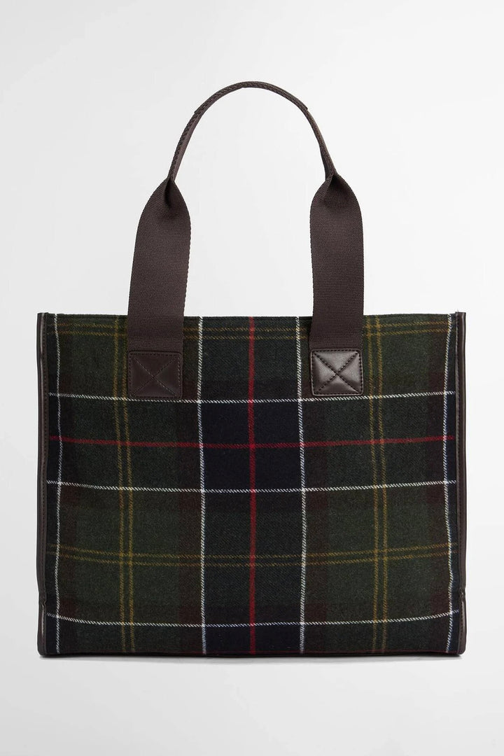 Barbour Turnberry Tartan Tote Bag Olive