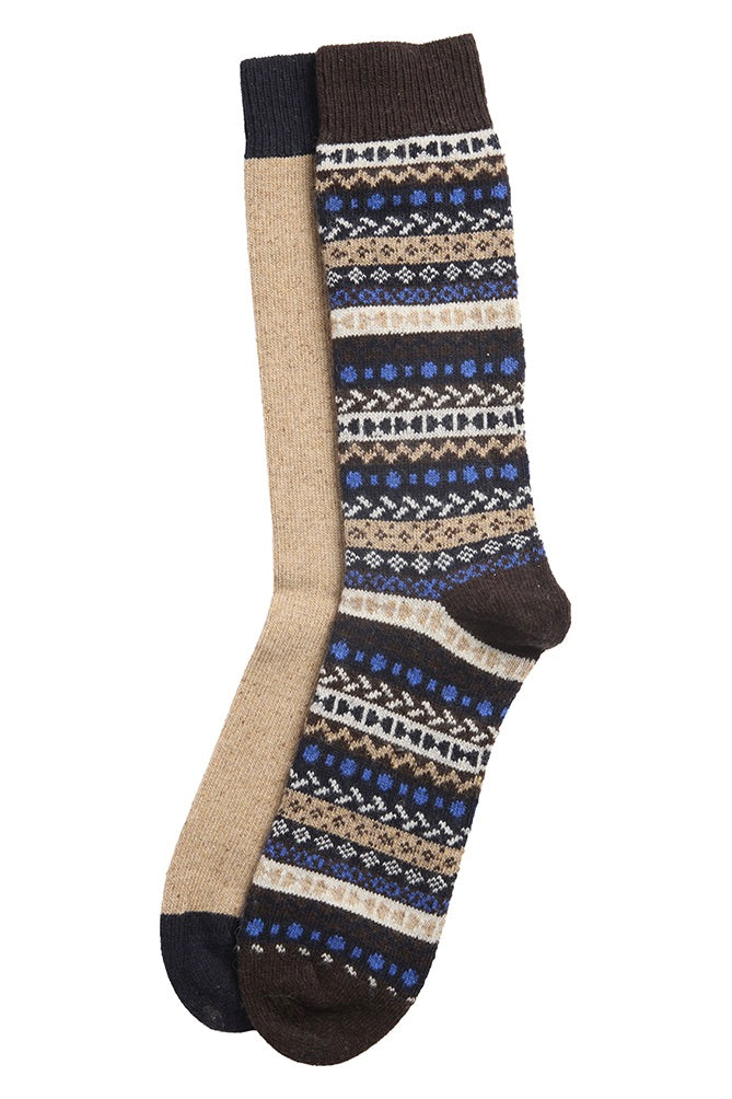 Barbour Fair Isle Sock 2 Pack Birchwood Dress