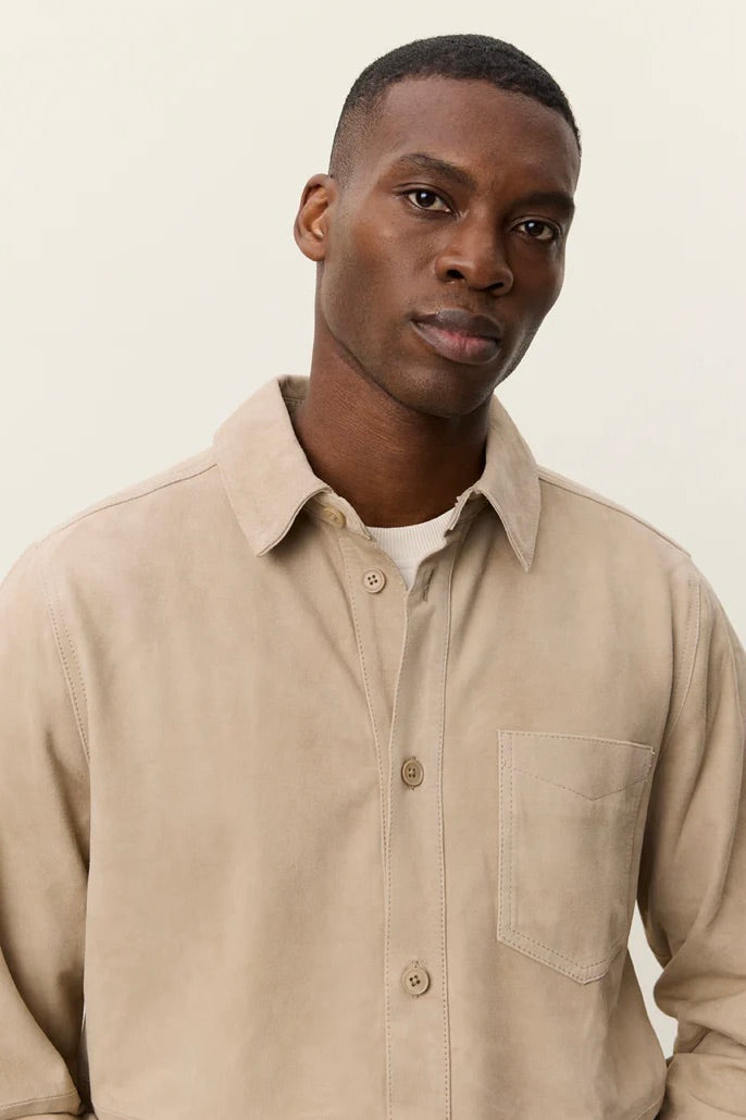 LES DEUX Bertram Suede Overshirt - Dale