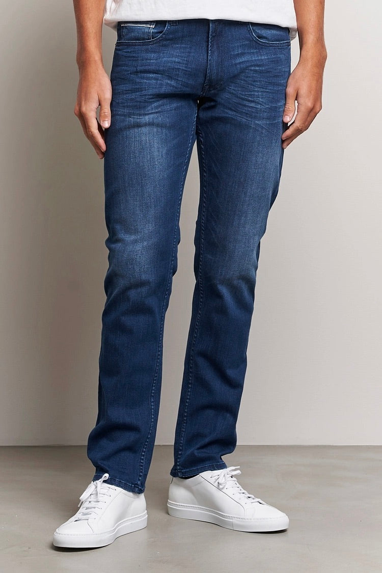 Grover Power Stretch Straight Fit Jeans Medium Blue