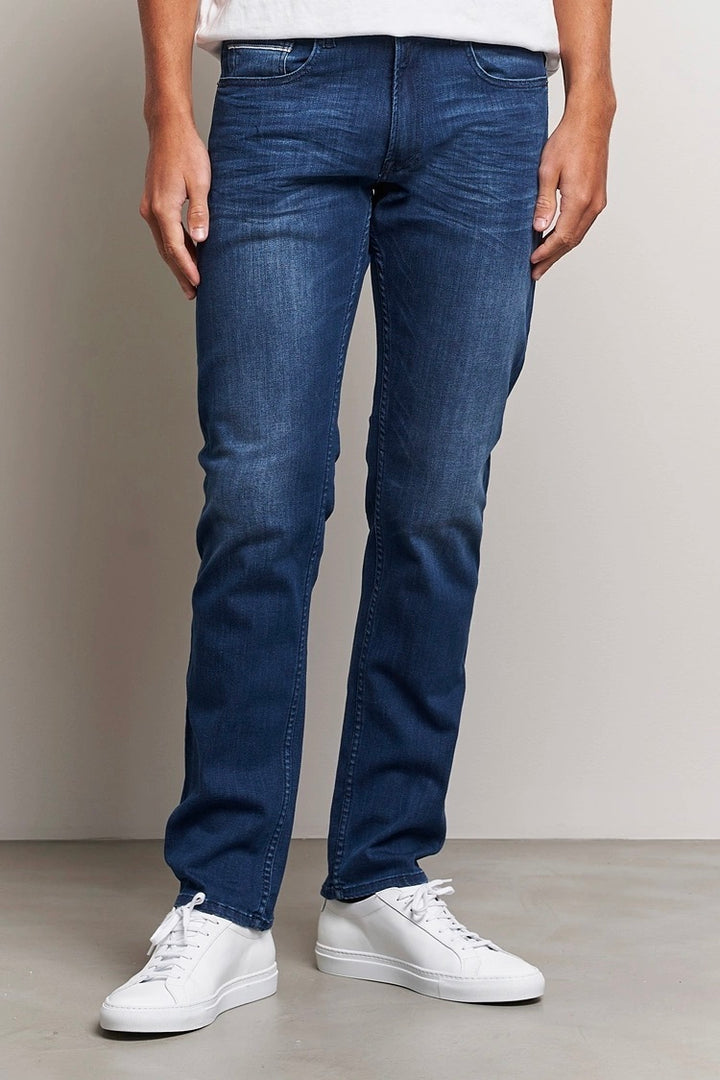 Grover Power Stretch Straight Fit Jeans Medium Blue