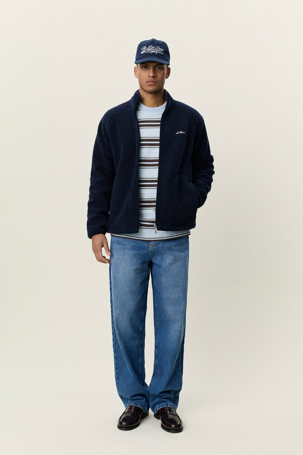 Patch Teddy Jacket Dark Navy