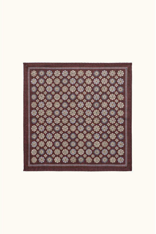 OSCAR JACOBSON Silk Handkerchief Wine Red - Dale