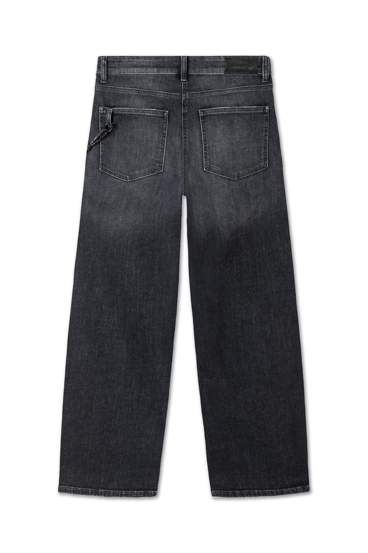 CAMBIO Baggy Mit Strasskette Denim Dark Cozy Midblack - Dale