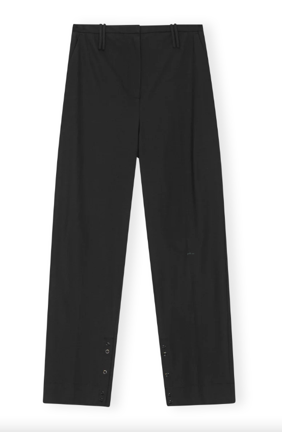 Drapey Melange Slim Mid-high Waisted pants